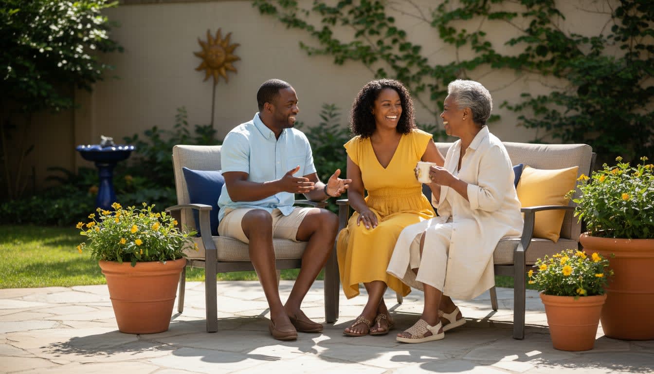 Adults reviewing household financial protection together.