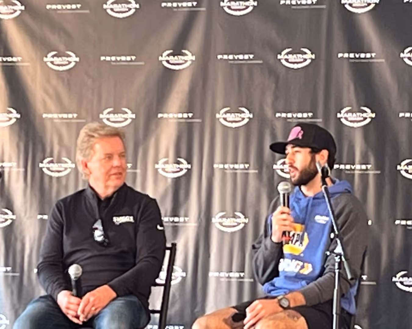 Chase Elliott Roval Charlotte with Marathon Coach. 