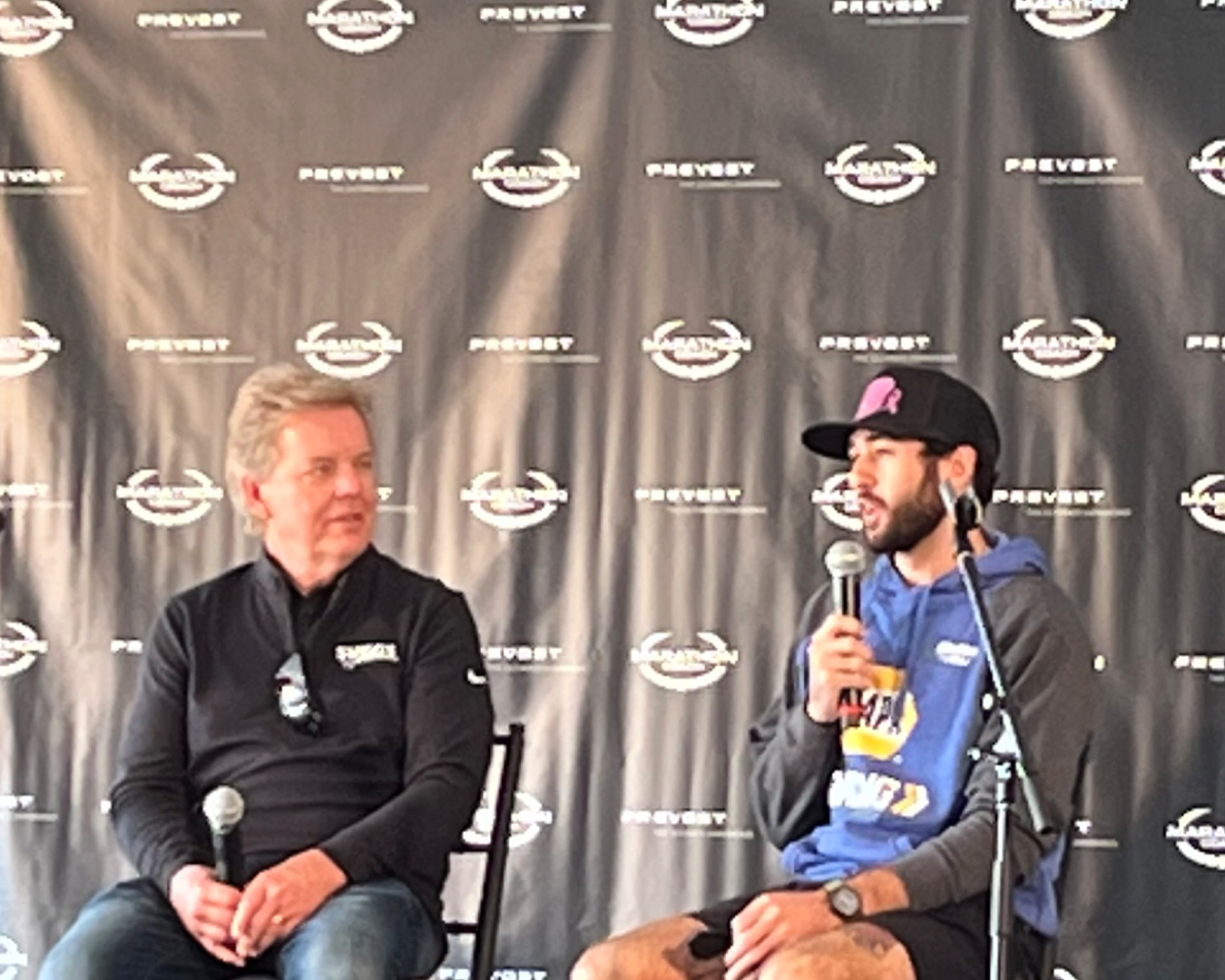 Chase Elliott Roval Charlotte with Marathon Coach. 