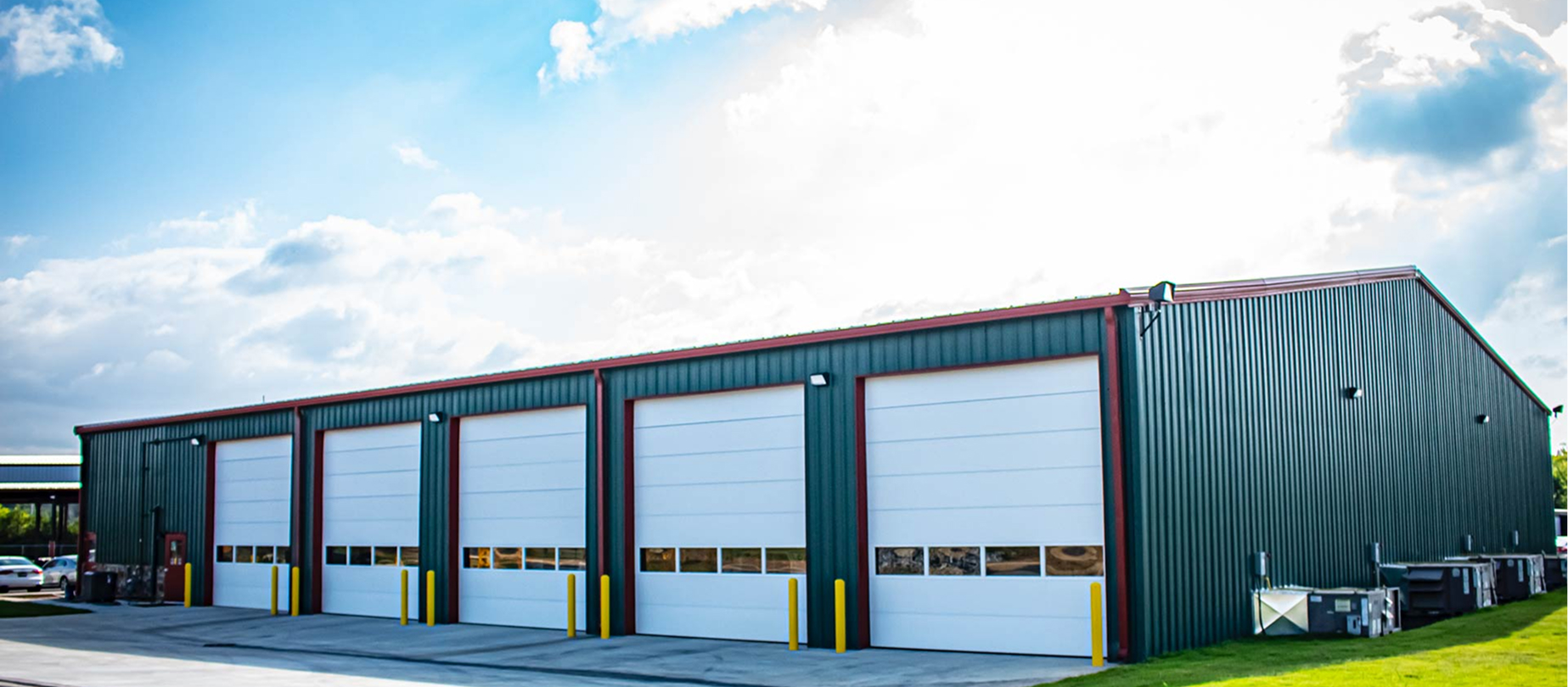 Hawkins Pointe Luxury Storage building showing 5 of the 20’ x 50’ Size Bays.