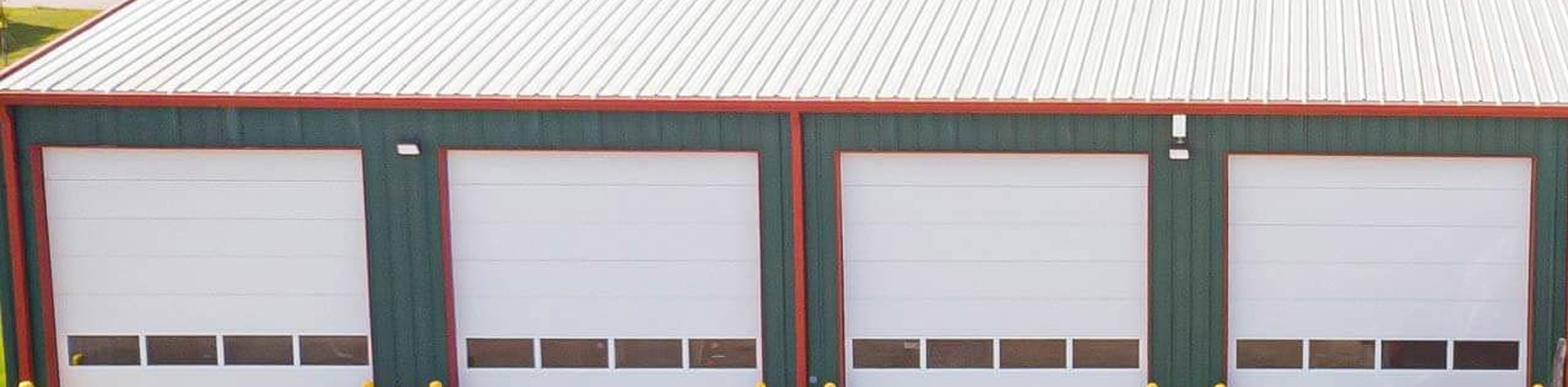 Hawkins Pointe Luxury Storage facility showing the top of 4 private bays. 