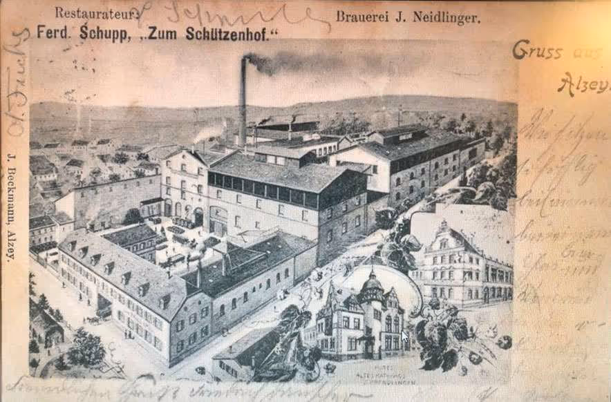 historische Brauerei-Postkarte