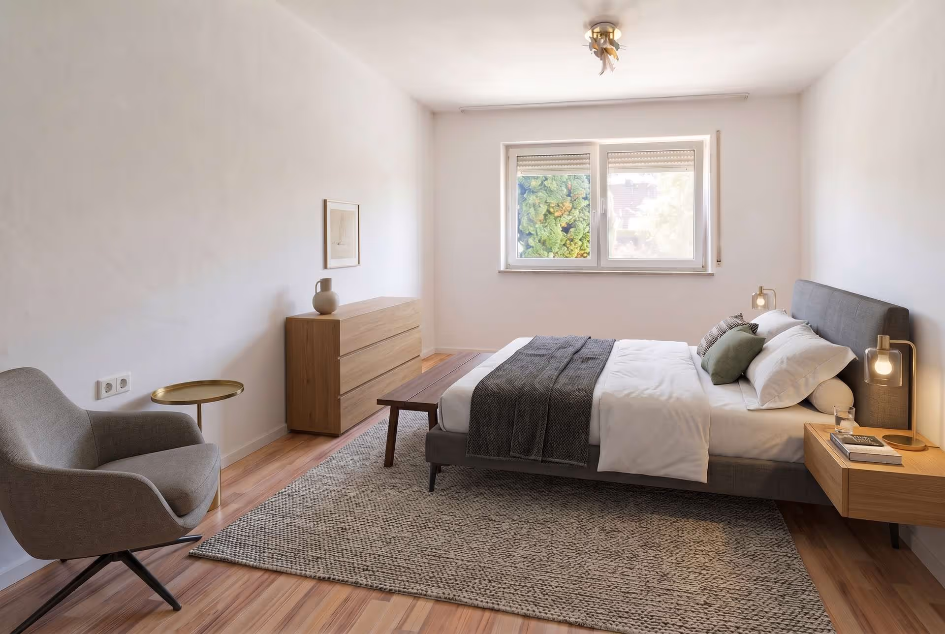 Schlafzimmer staged