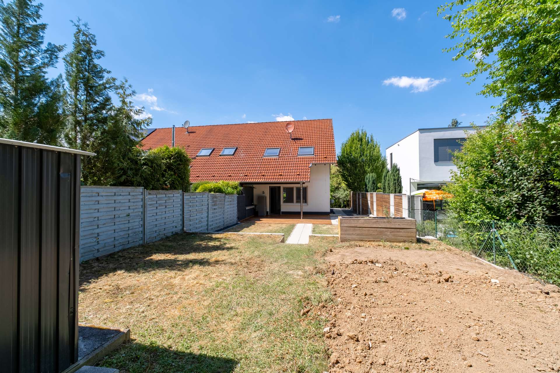 Gartenansicht mit viel Gestaltungsspielraum