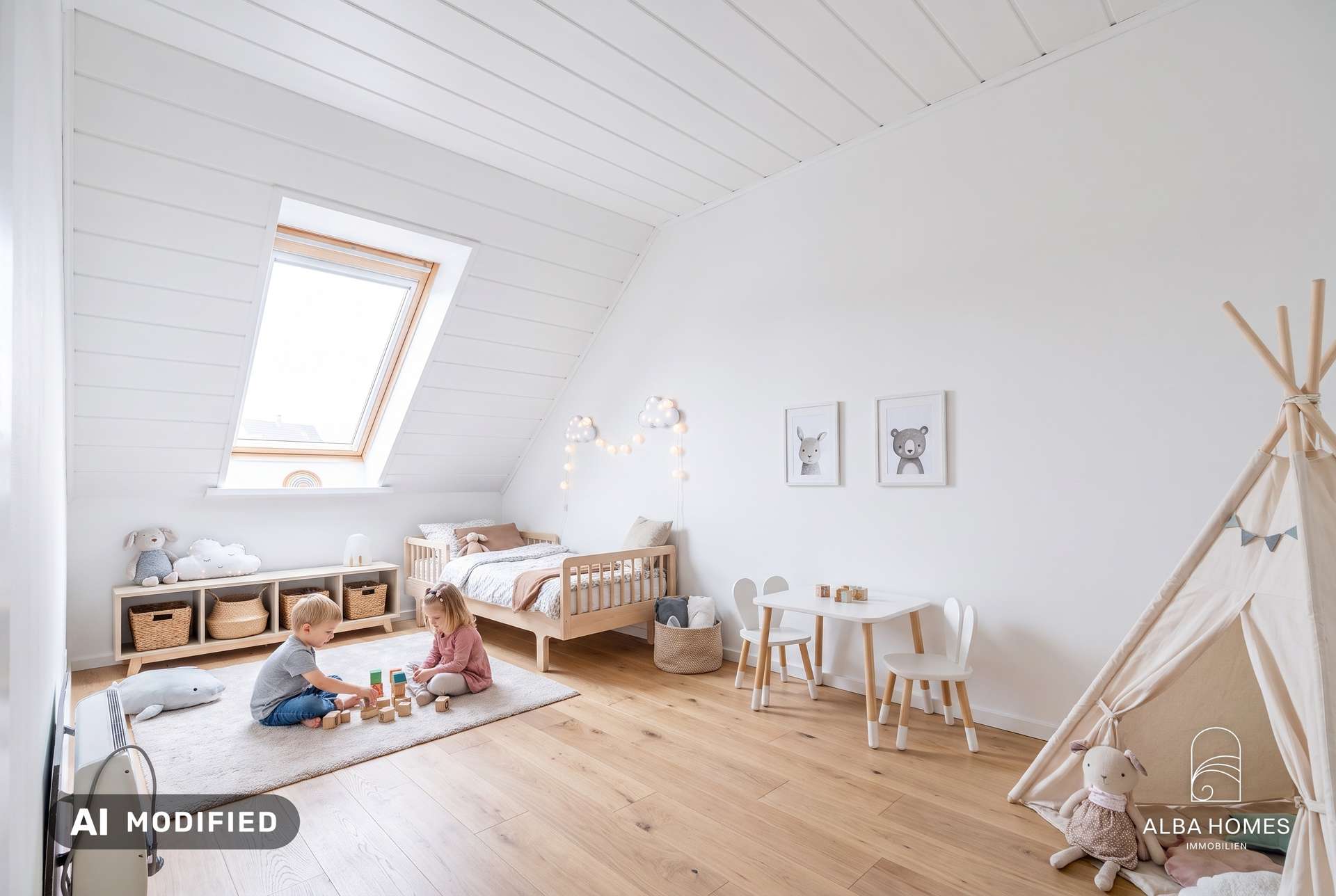 staged-Platz zum Spielen, Lernen und Wohlfühlen