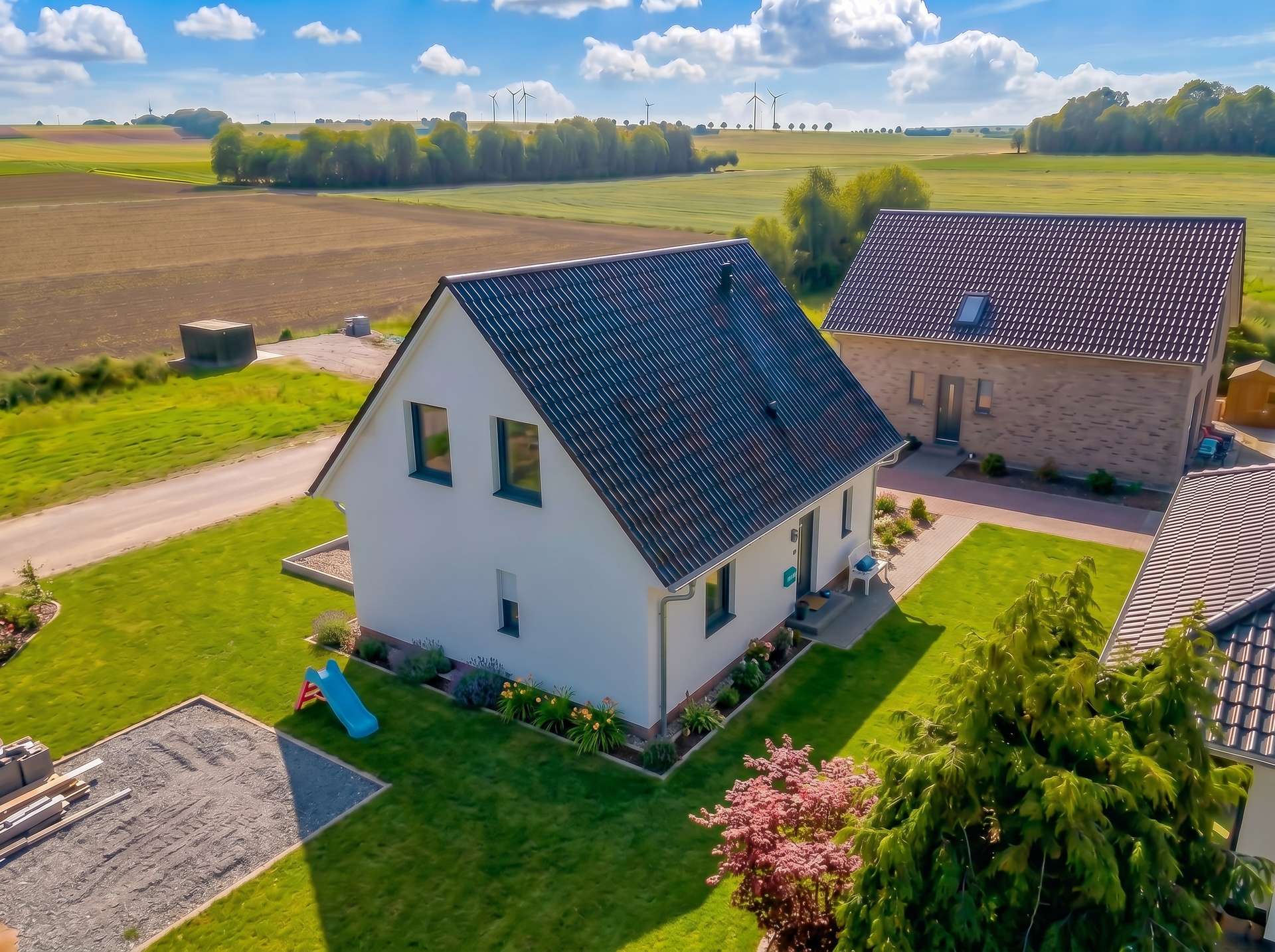 Wohnen auf Eckgrundstück mit Blick ins Grüne