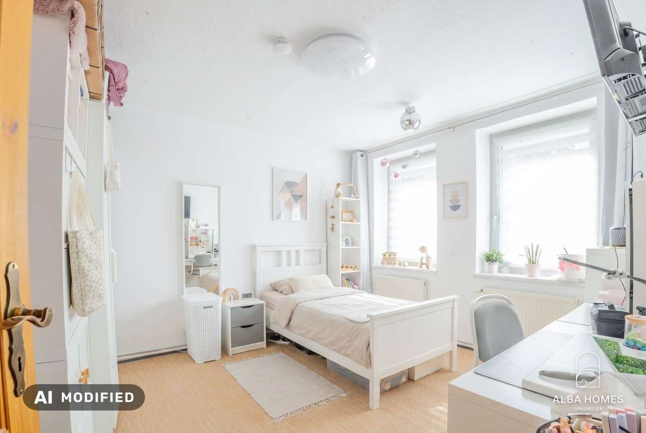 staged-Heller Raum mit angenehmer Wohnatmosphäre
