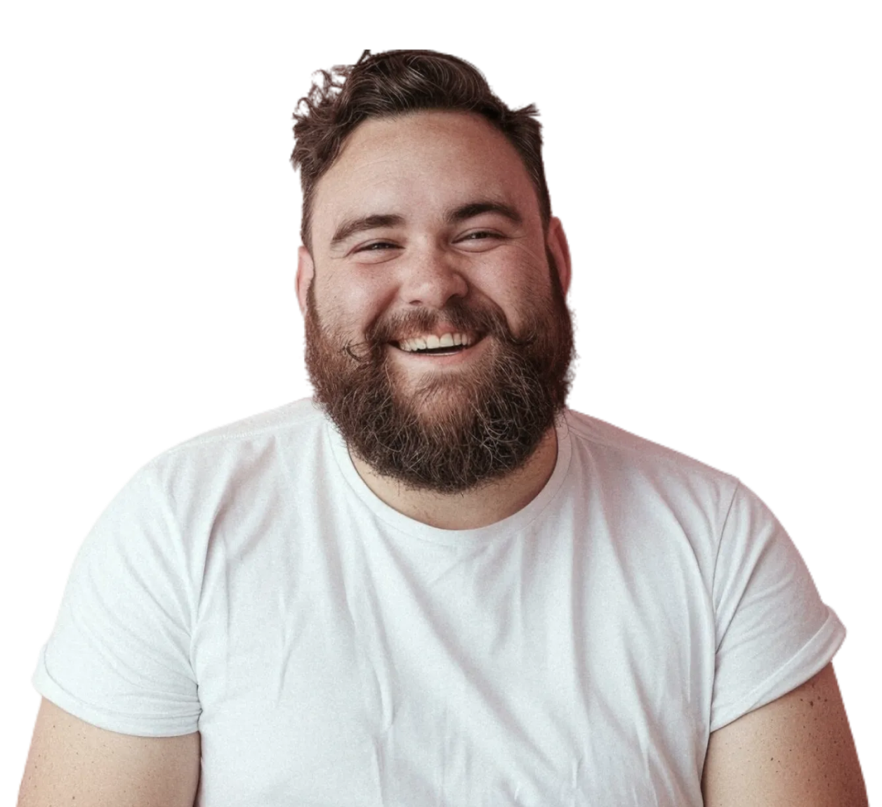 a man smiling at the camera