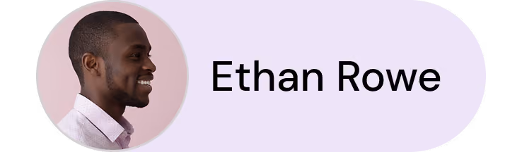 Profile photo of a smiling man with short hair next to the name Ethan Rowe in black text.