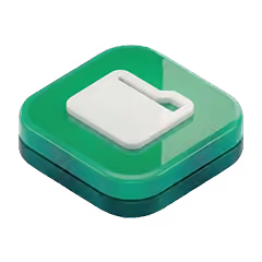 Green square button with a white fuel pump icon in the center.