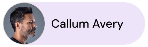 Profile photo of a man with short dark hair and beard facing left, next to the name Callum Avery.