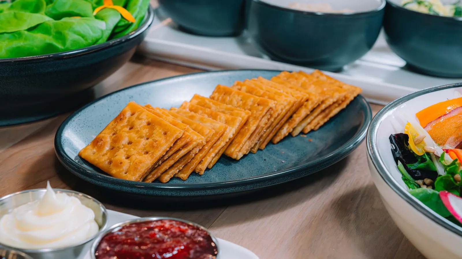crackers served as a side at The Cottage in Pigeon Forge, TN.