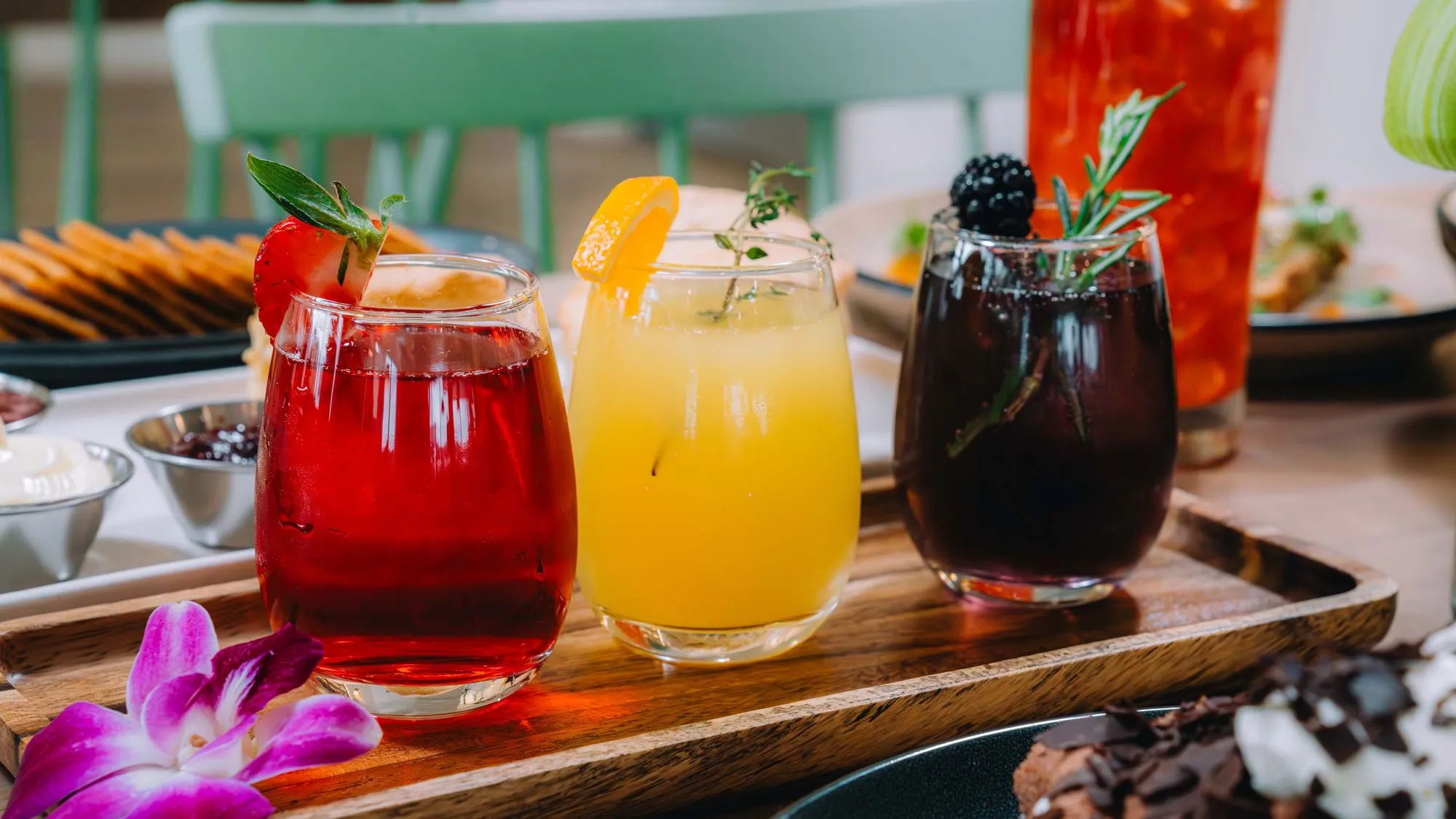 drinks served at the bar at The Cottage in Pigeon Forge, TN.