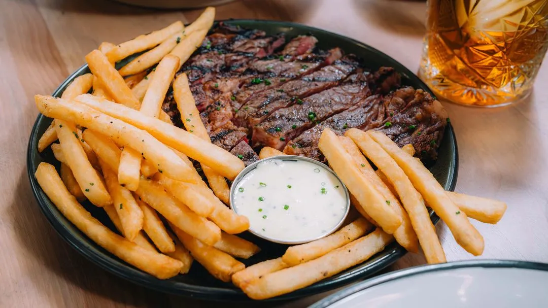 Steak served for dinner at The Cottage in Pigeon Forge, TN.