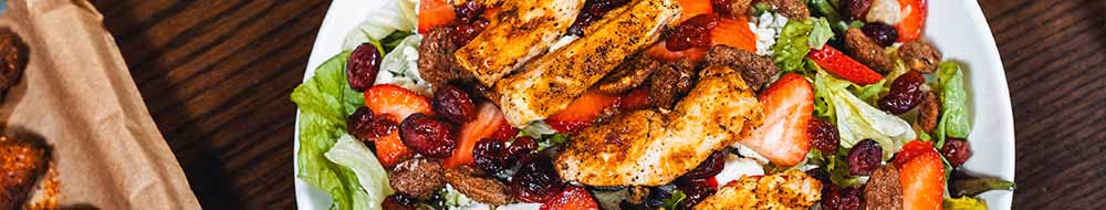 A grilled chicken salad at Junction 35 Spirits in Pigeon Forge, Tennessee.