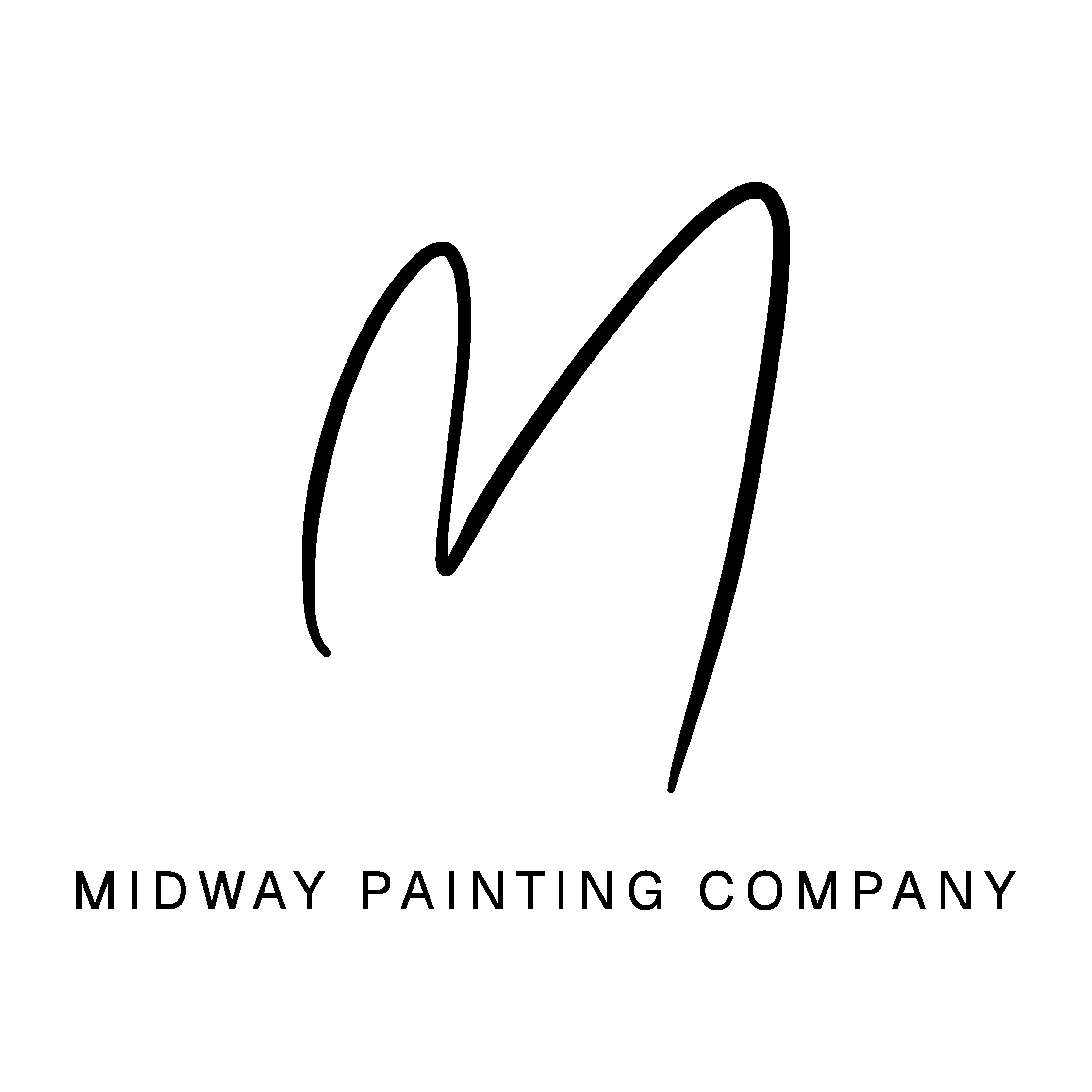 Logo of JMJ Painters with stylized dark blue wave lines beneath the text.