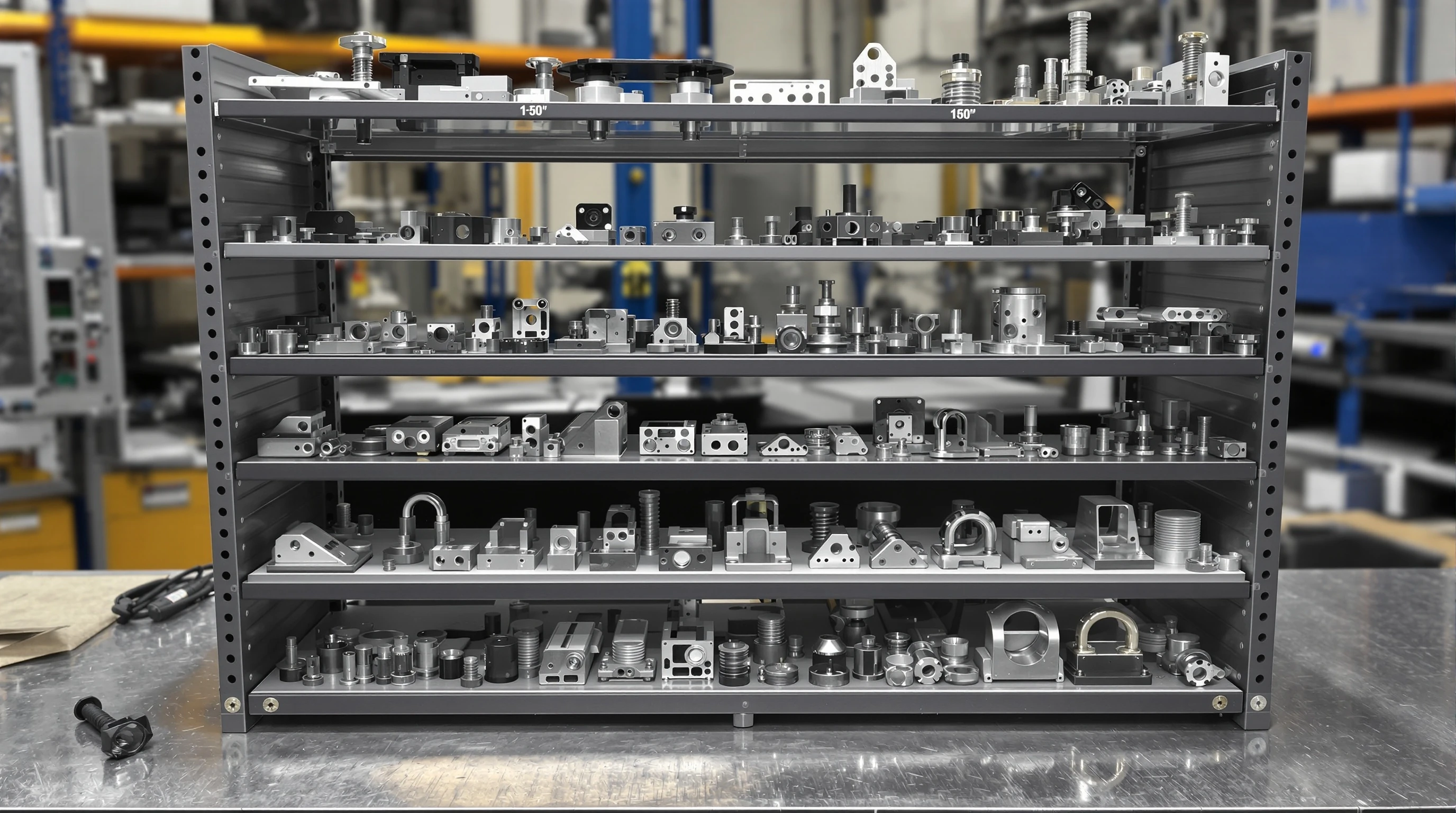 Multi-level rack system for drying and organizing coated parts
