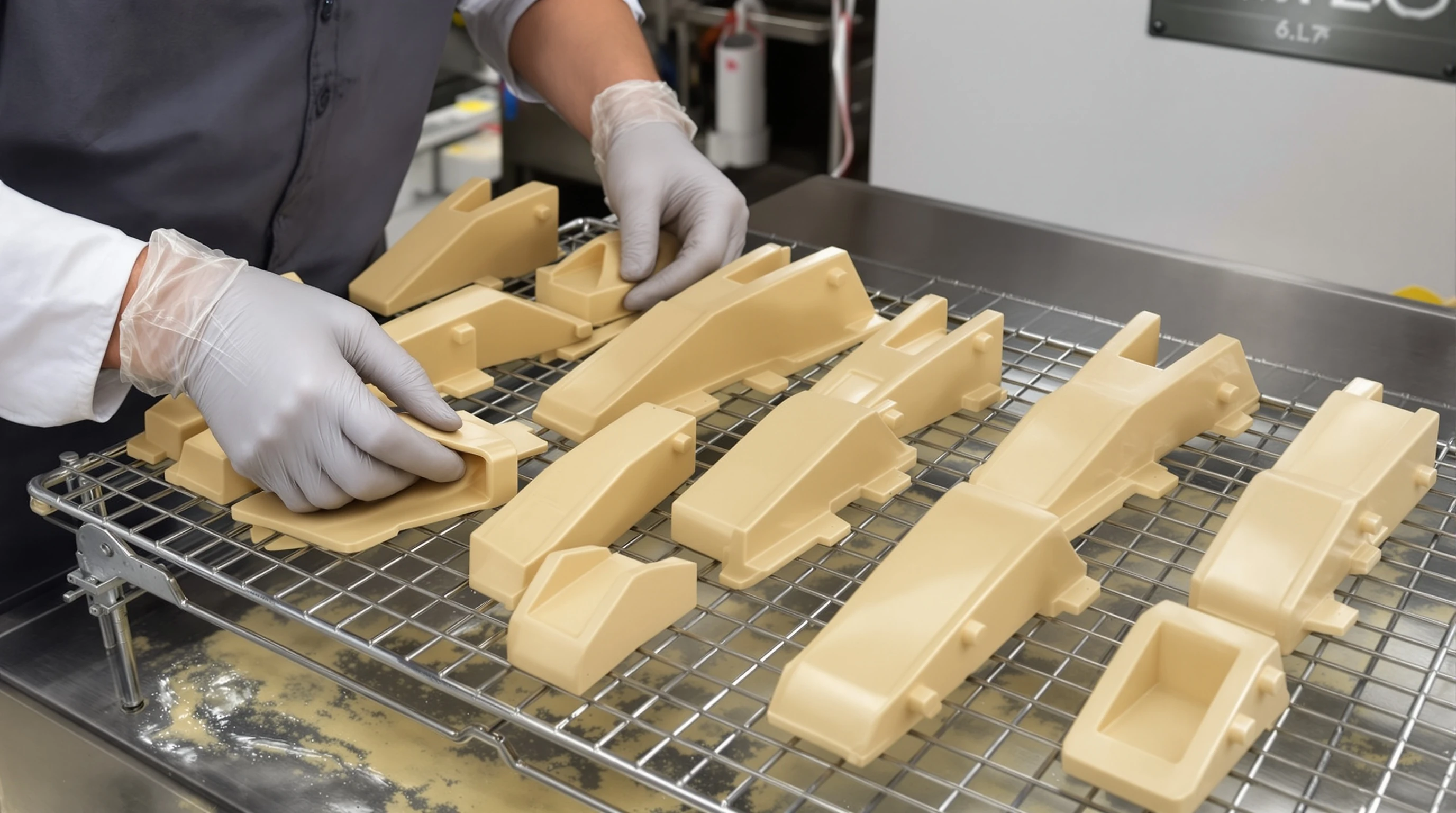 Rack loading for Cerakote cure at ColoradoKote