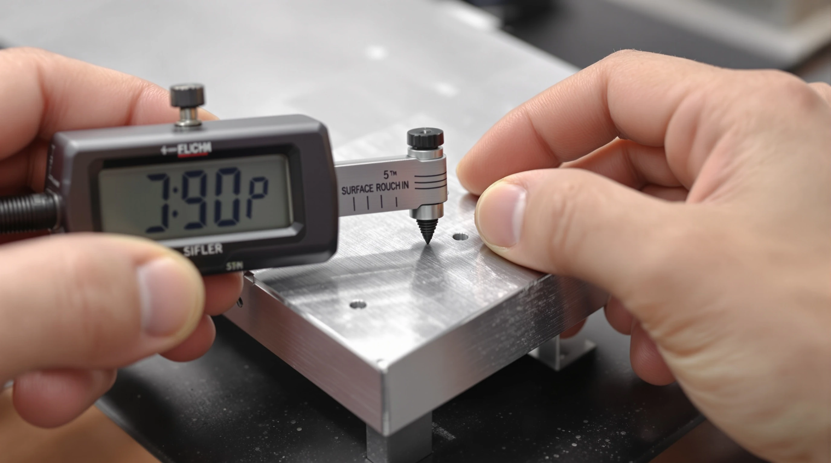 Surface profile measurement during Cerakote coating preparation at ColoradoKote