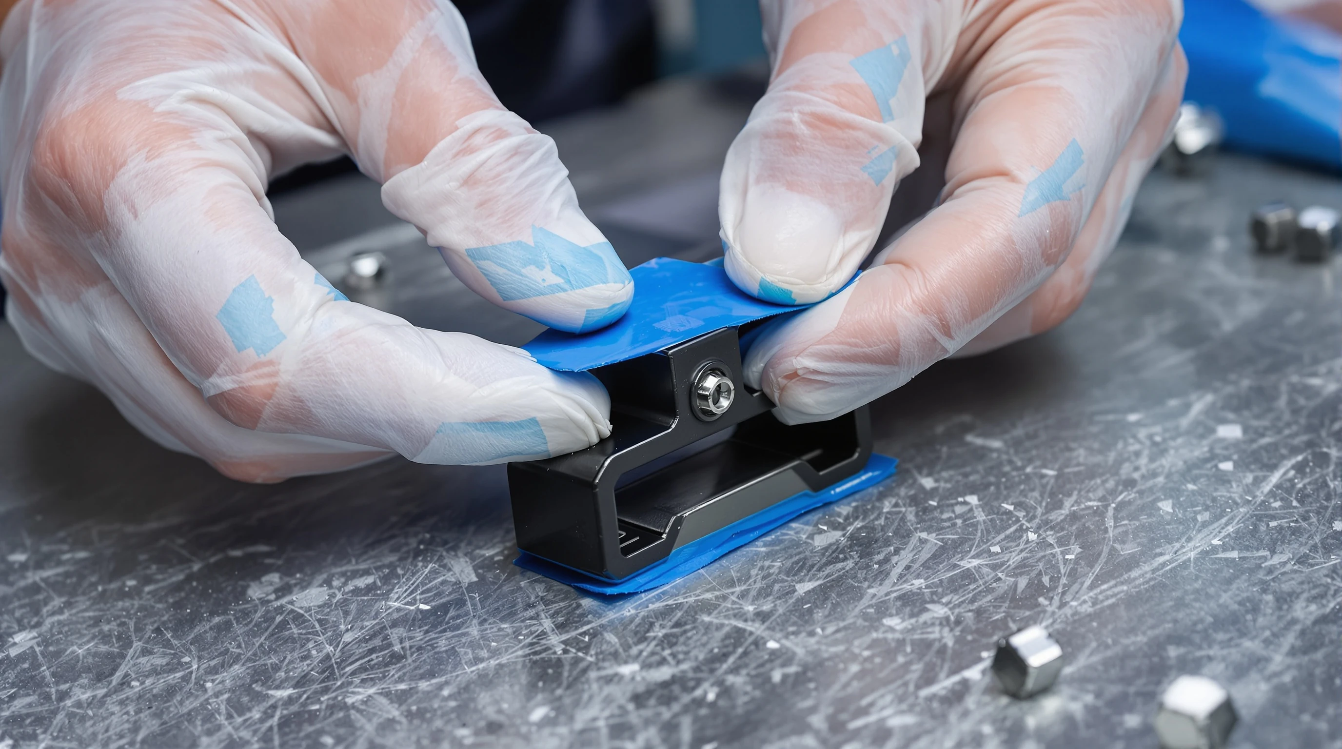 Post-cure unmasking of precision Cerakote coated components