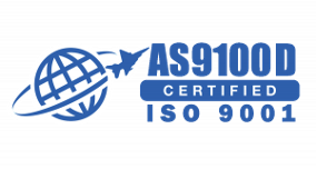 AS9100D and ISO 9001 certification logo