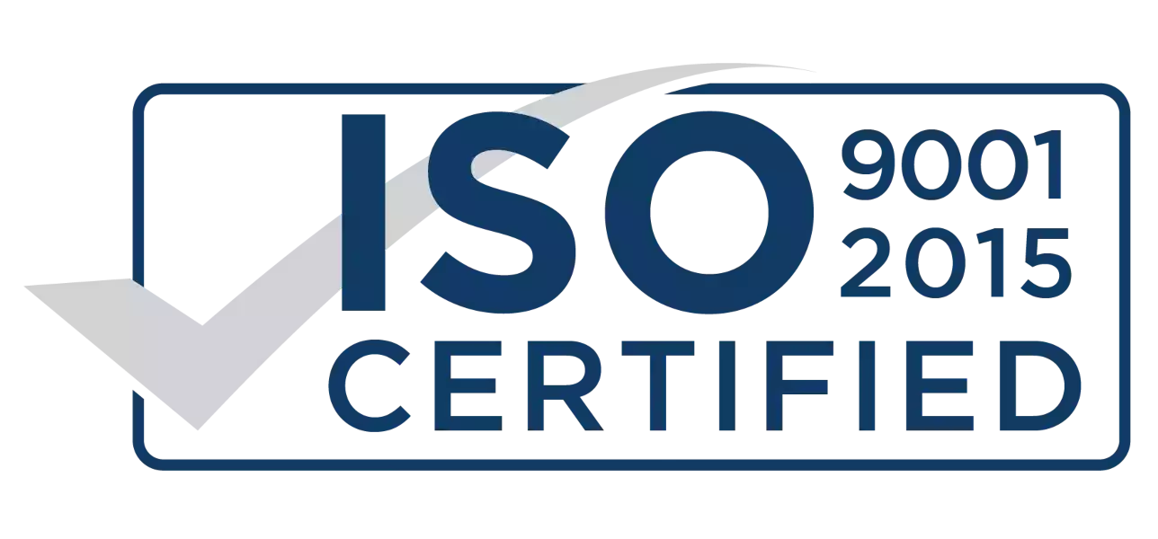 ISO 9001:2015 certification badge