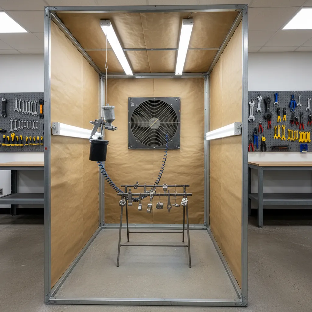 Coating booth preparation for Cerakote application