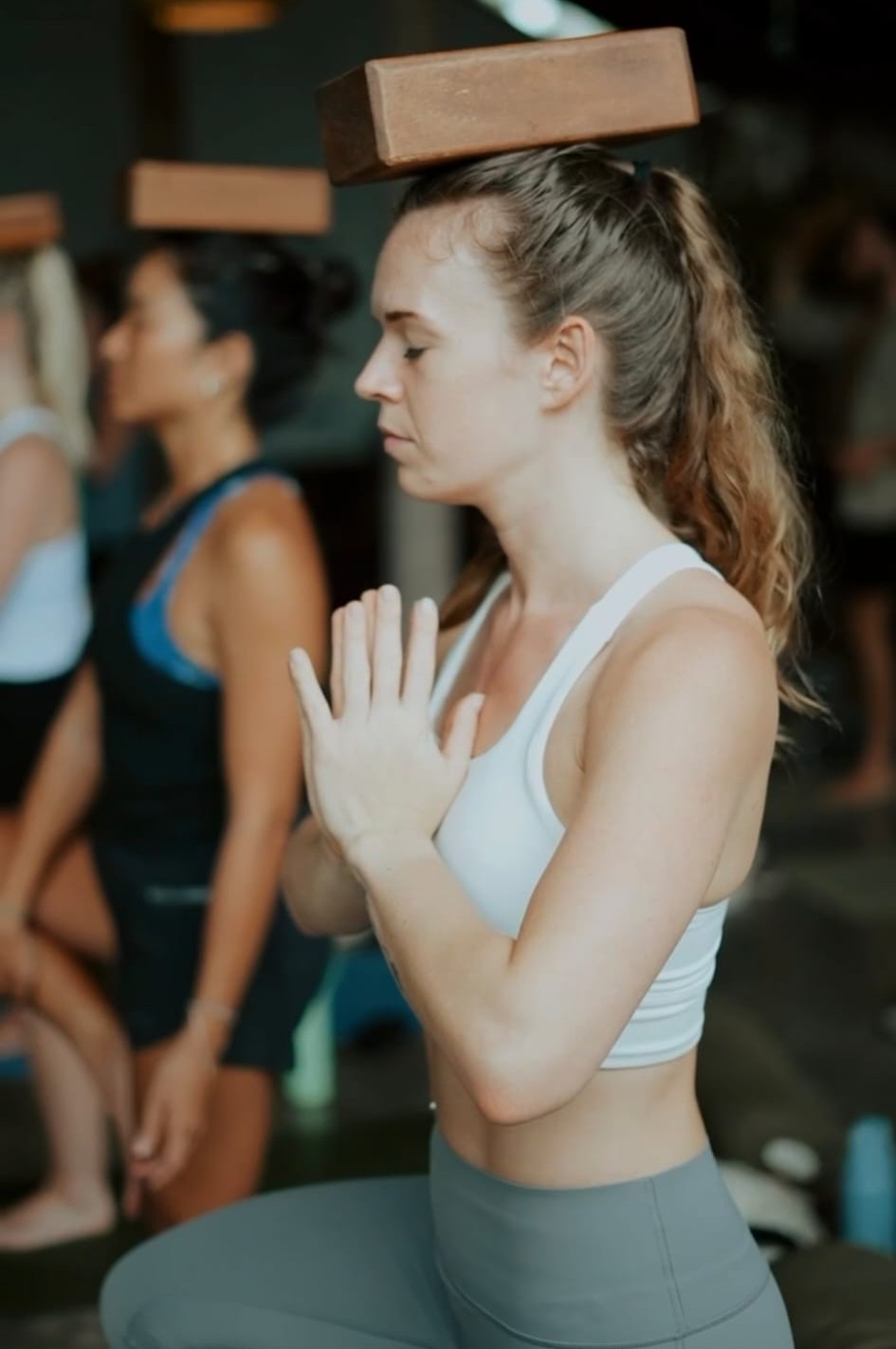 outdoor yoga by a tranquil lake