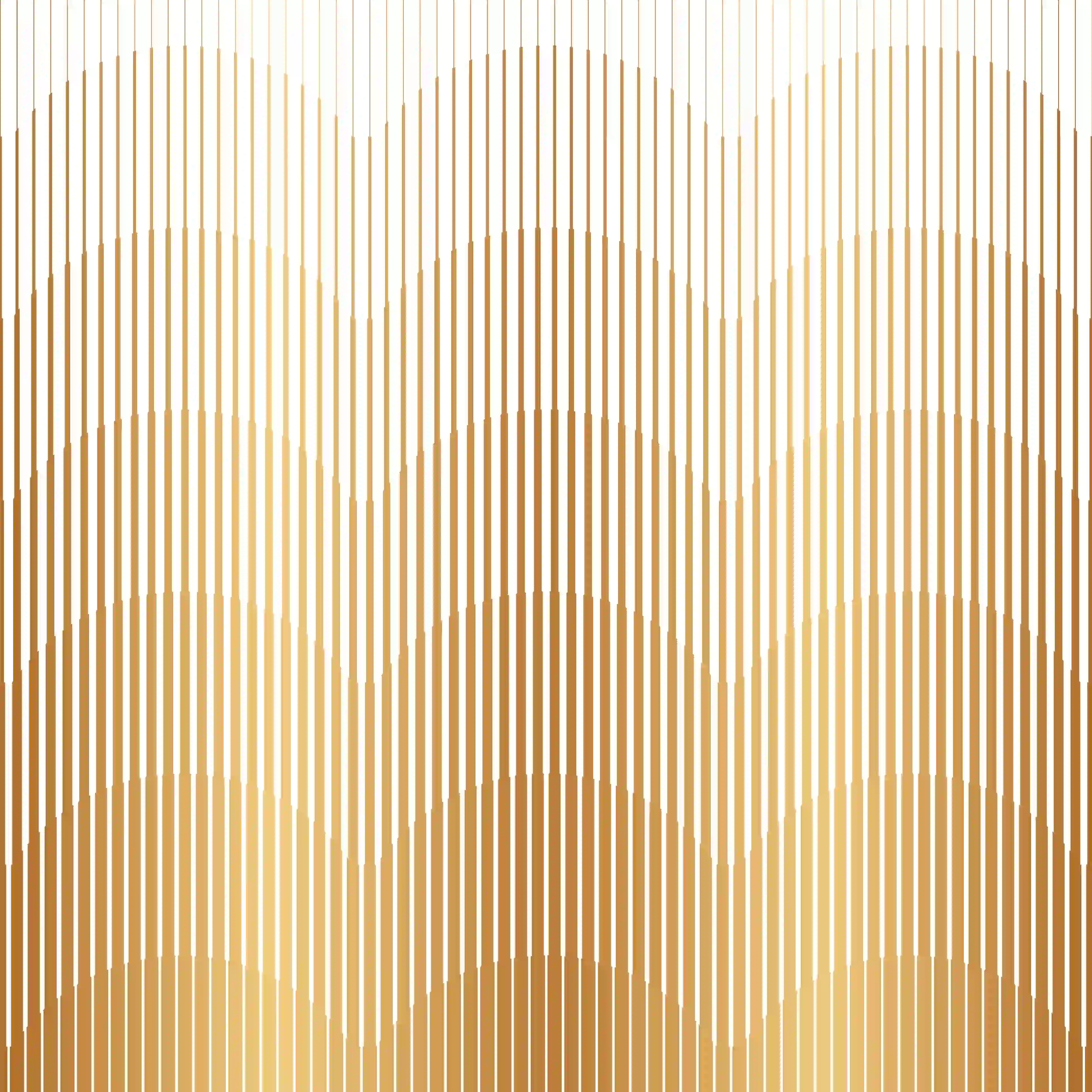 Abstract pattern of vertical brown lines forming overlapping semicircles on a white background.