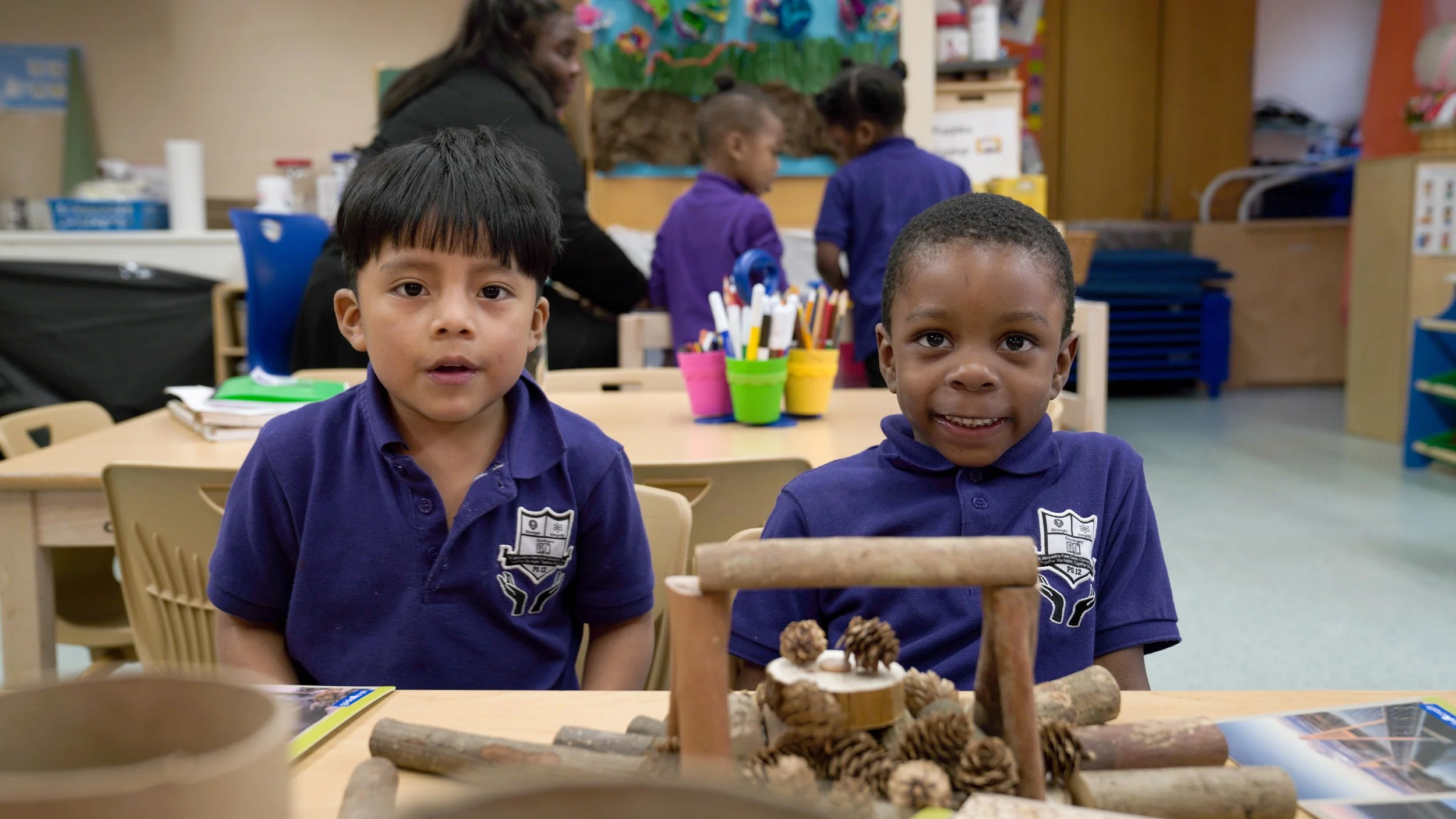 Close-up of a smiling young boy