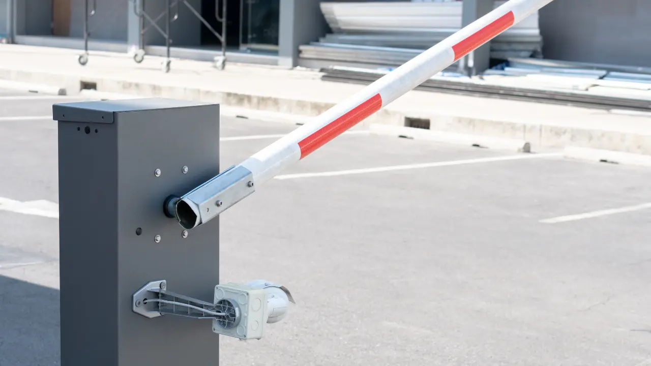 car park barrier with camera