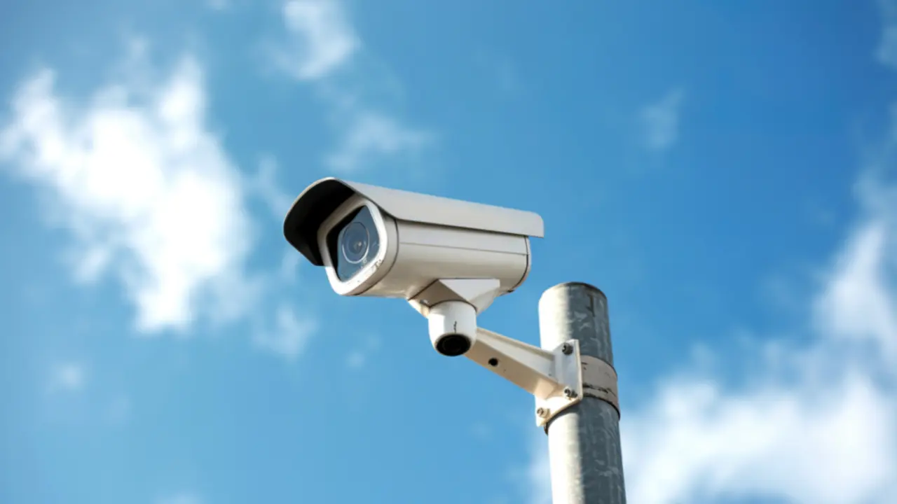 an ANPR camera on a lampost