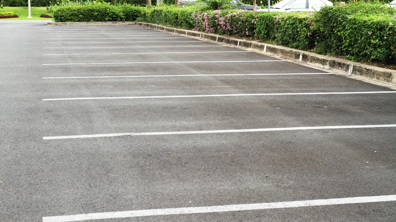 car park with empty parking spaces