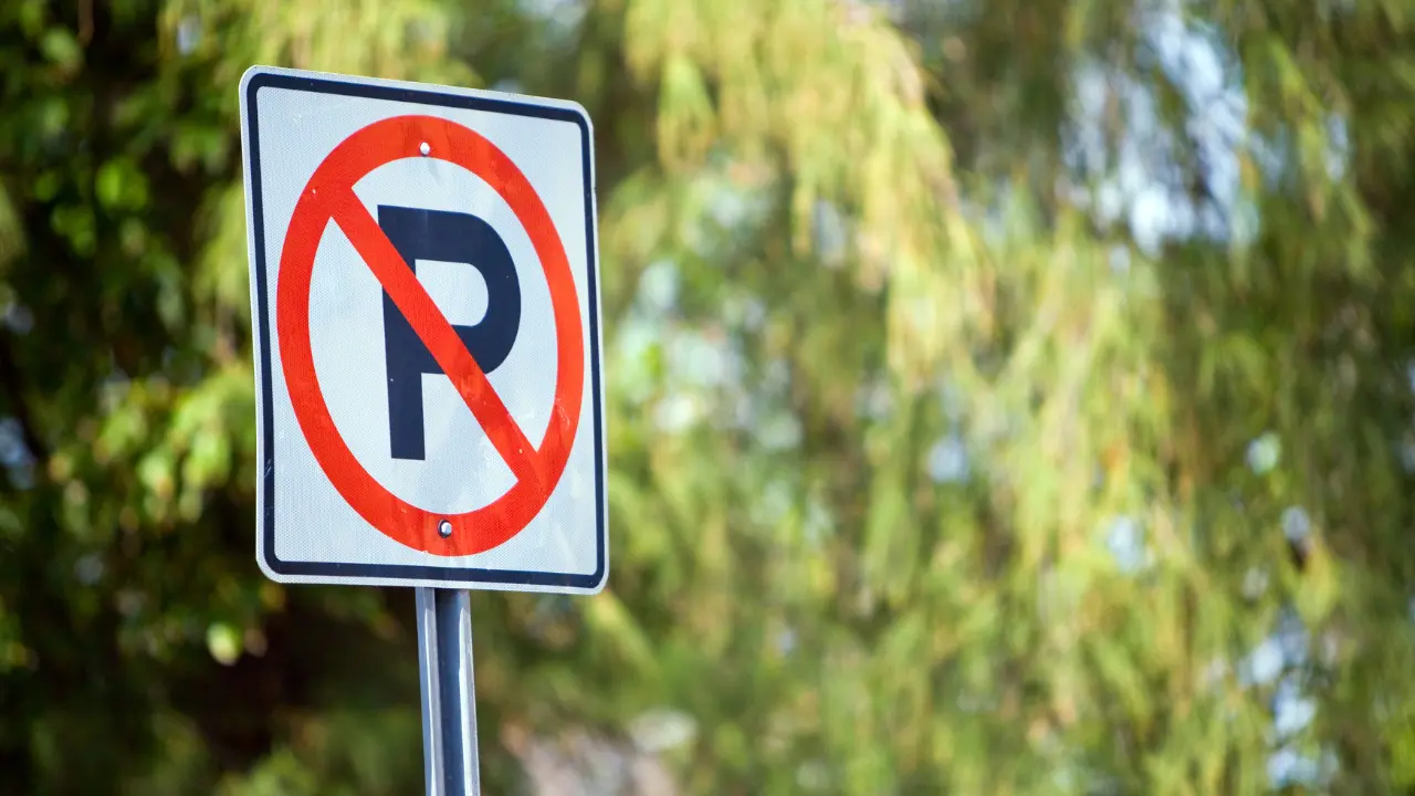 a no parking sign