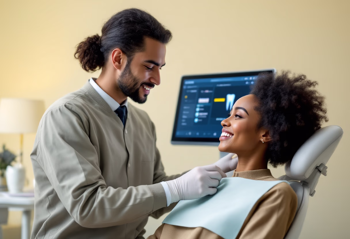 image of a dentist with a patient