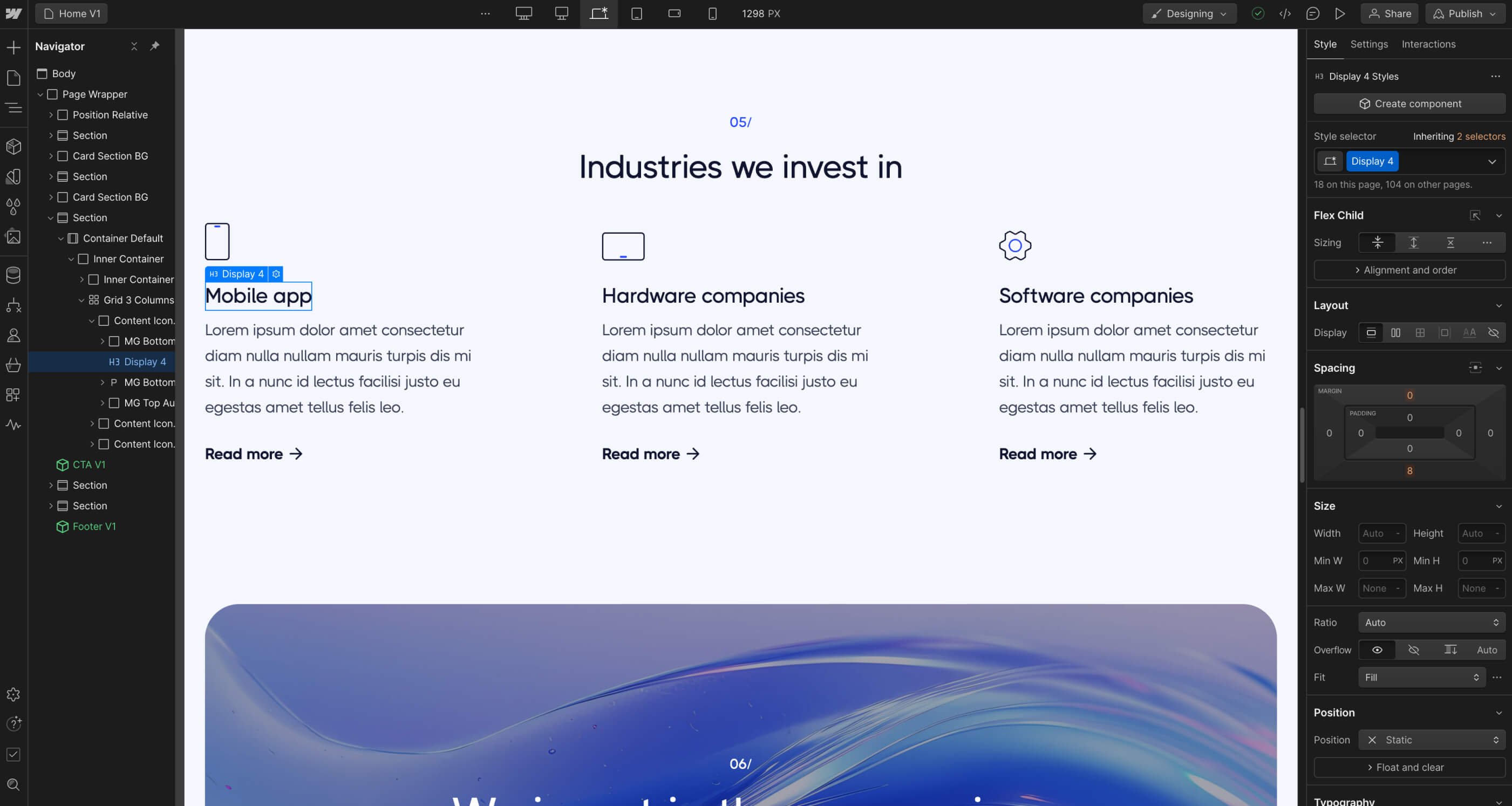 Static Content - Invstor X Webflow Template
