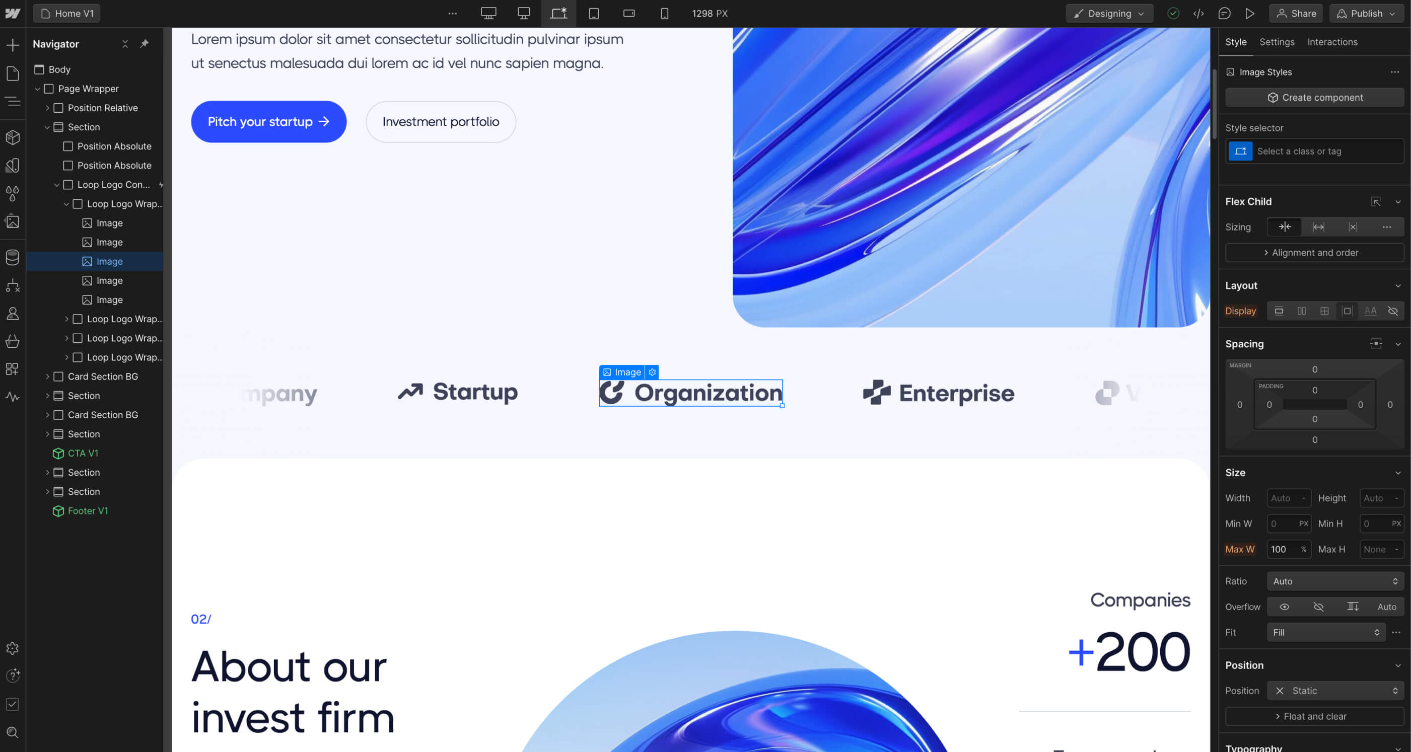 Icons And Graphics - Invstor X Webflow Template