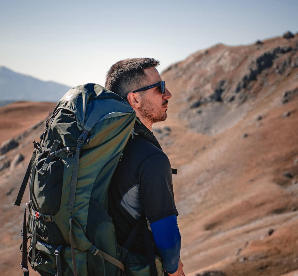 Man Hiking - Journal X Webflow Template