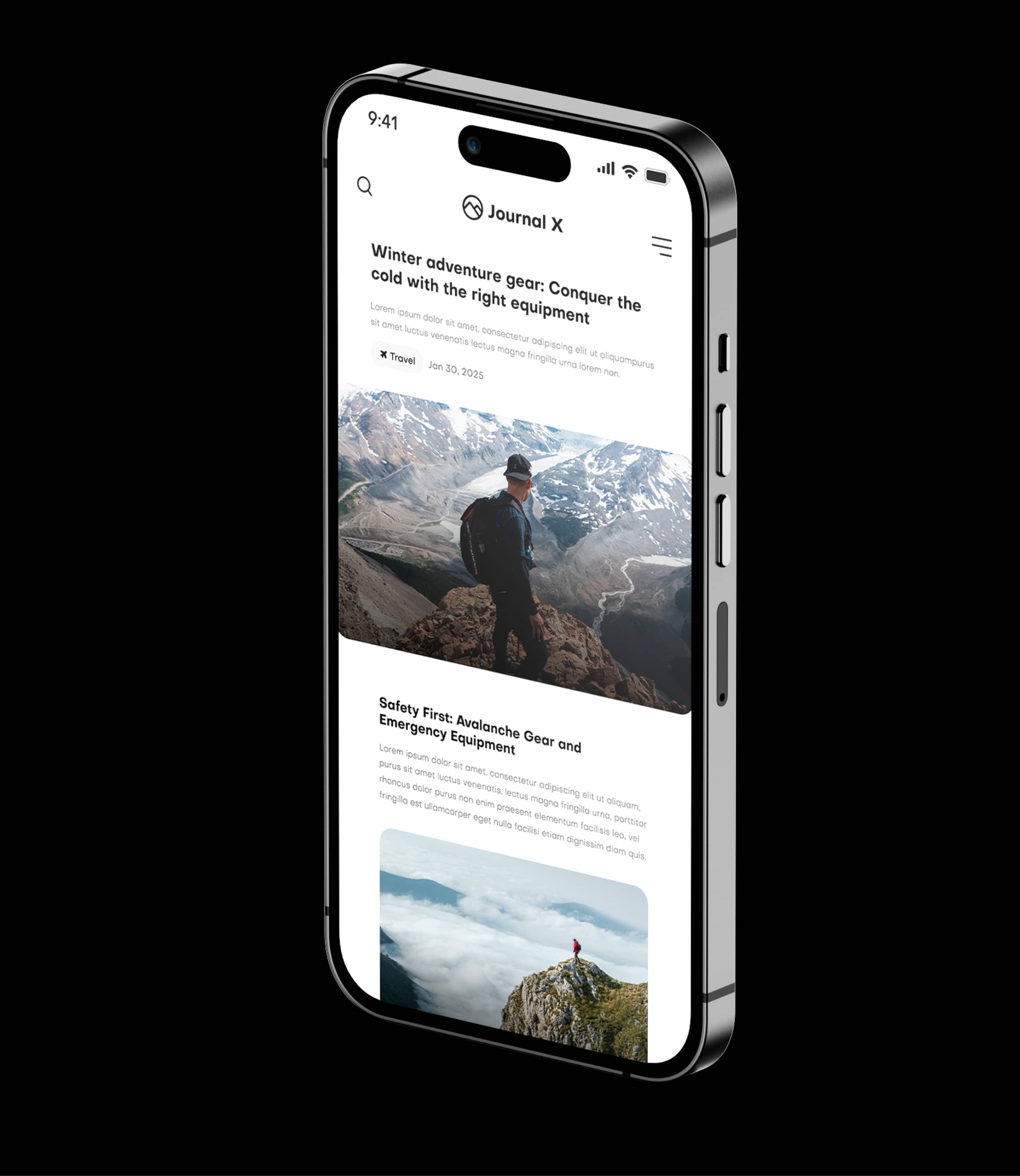 Phone Bg Black - Journal X Webflow Template