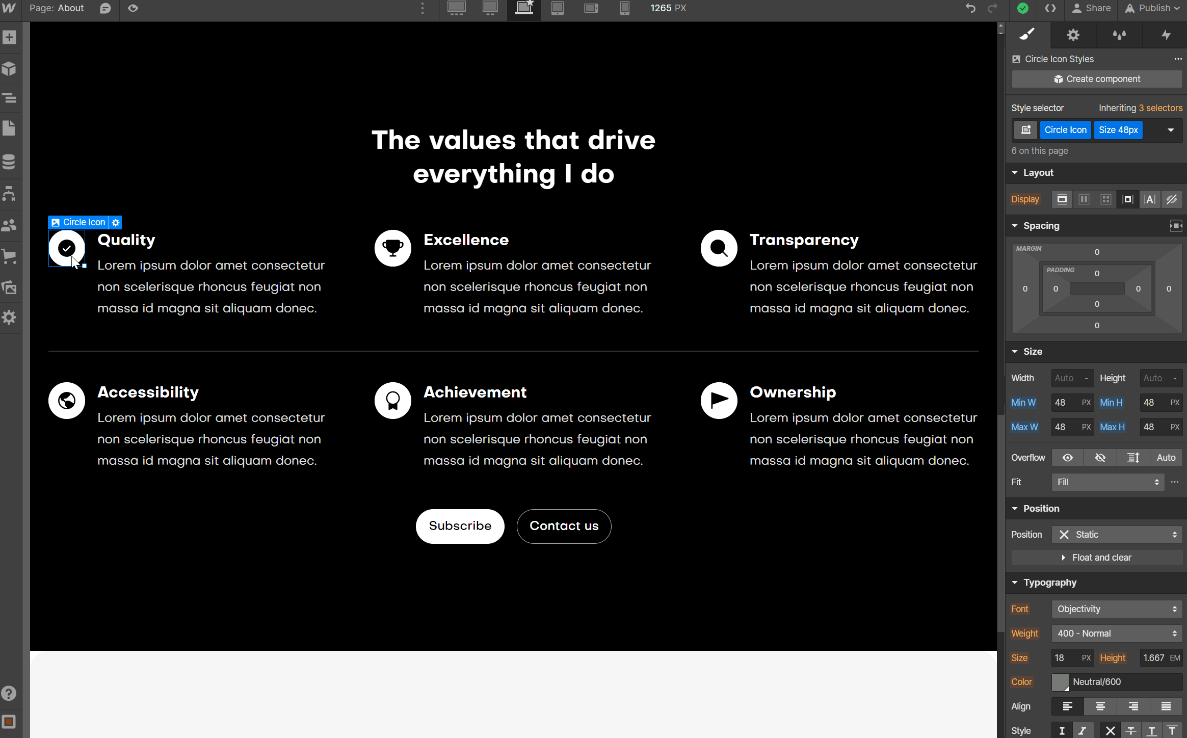 Icons And Graphics - Journal X Webflow Template