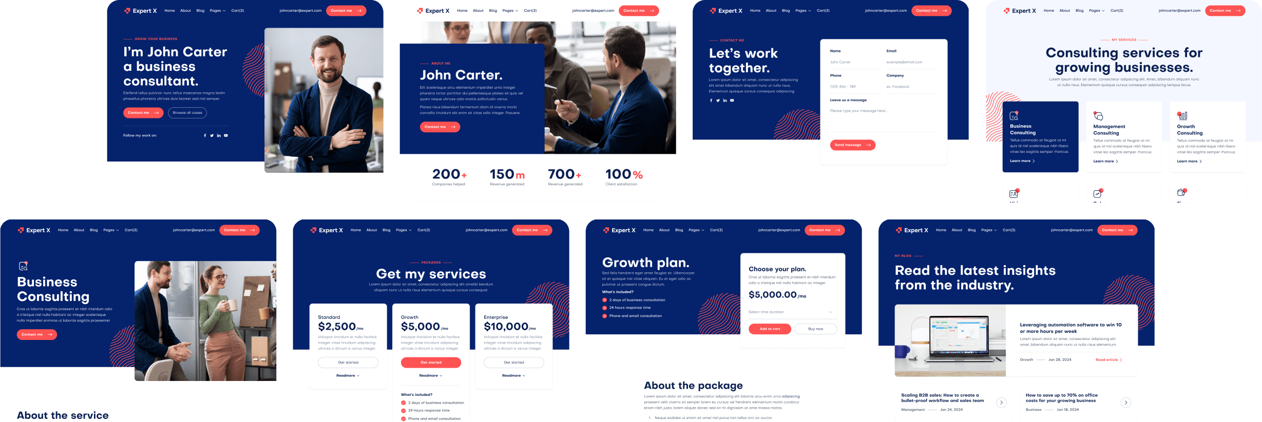 Expert X - Buy Template Banner - Business Coach Webflow Template