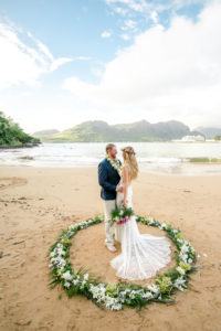 Elopement on the beach in Kauai..