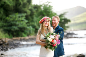 Wedding on the beach in Hawaii.