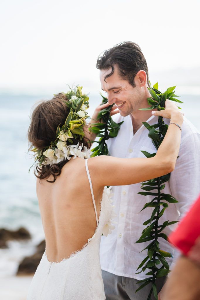 Exchanging Leis in Kauai.