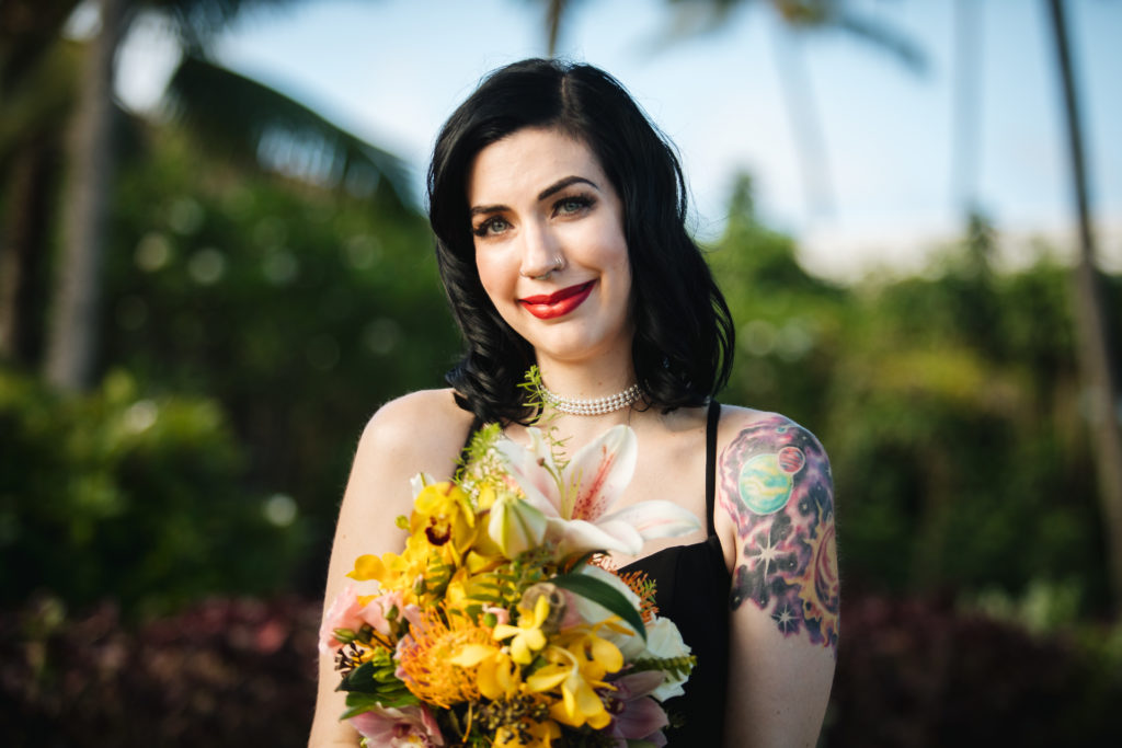 Bride on her wedding day.
