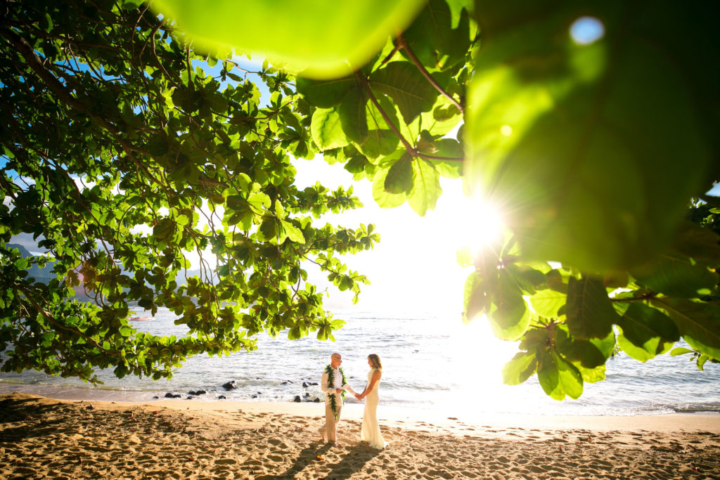 Eloping on the beach.