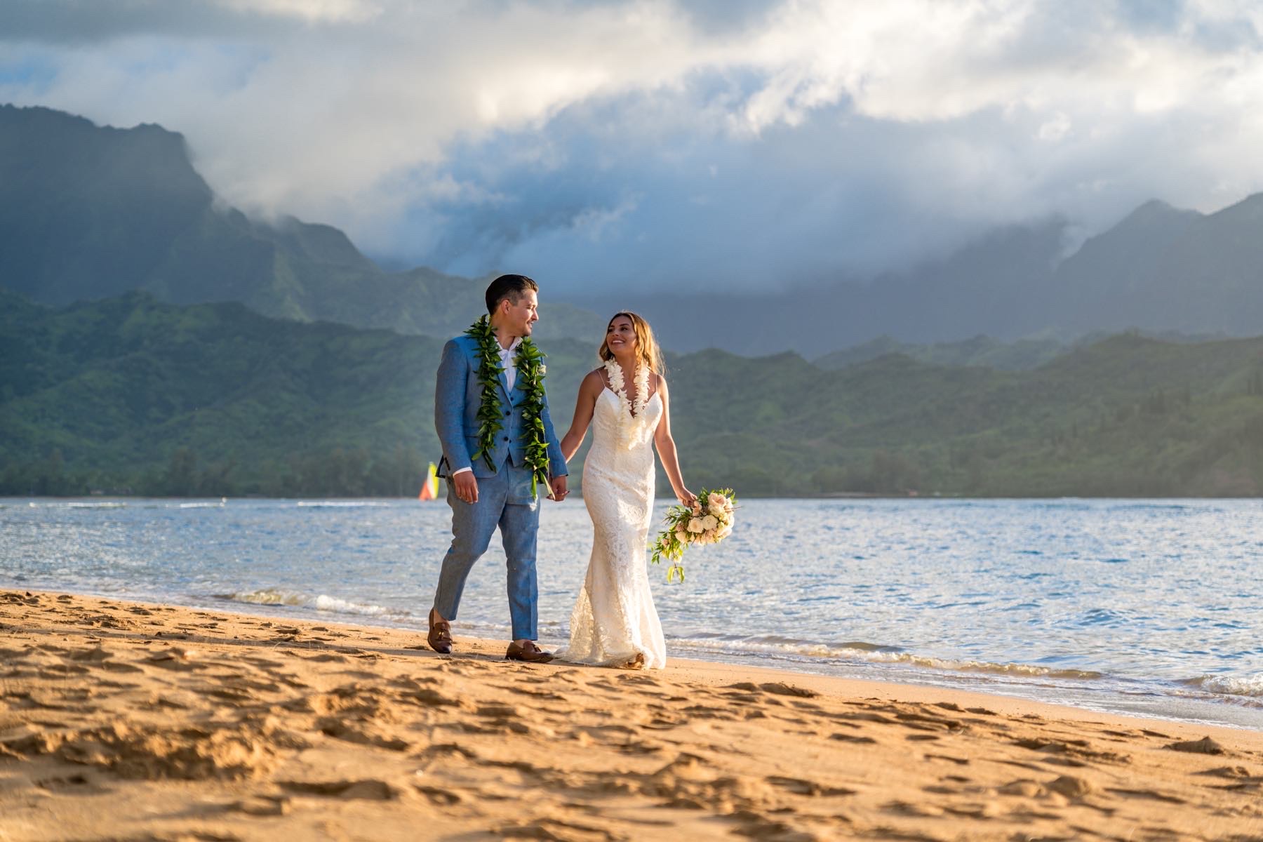 Allyson & Carlos on the beach.