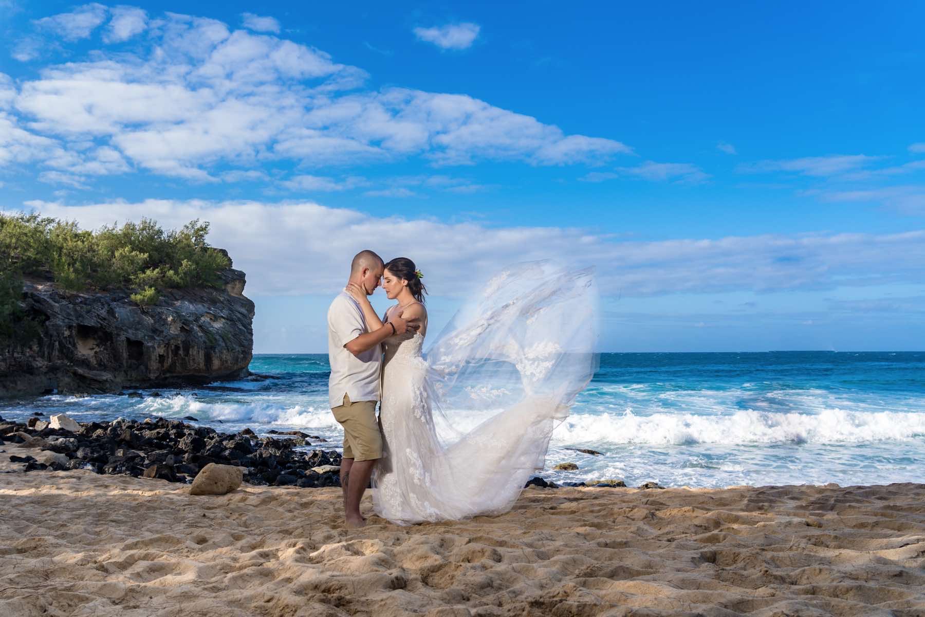 Eric & Cassie on the beach.