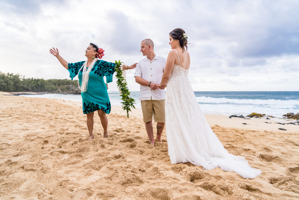 Eloping on the beach in Kauai.