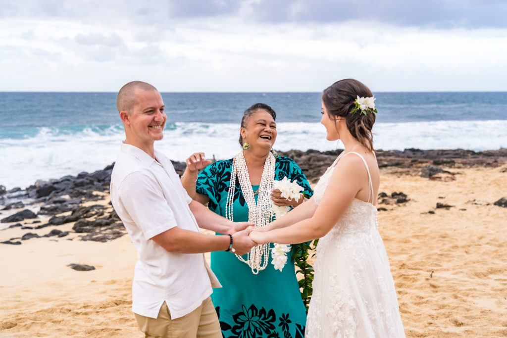 Wedding on the beach in Hawaii.